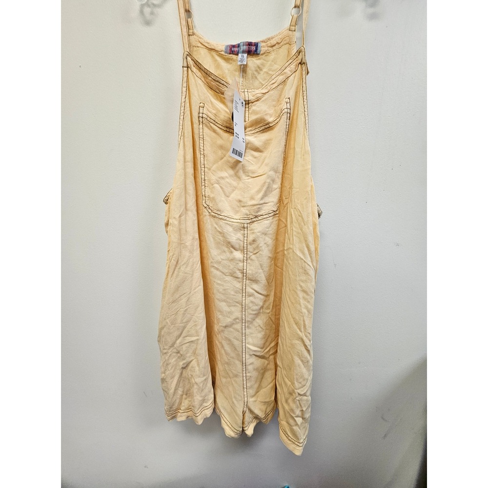 Urban Outfitters Creme Yellow Wide Leg Sleeveless Jumpsuit XL NWT